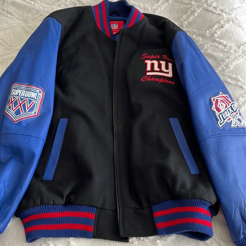 NFL Super Bowl Champions Black and Blue Bomber Jacket